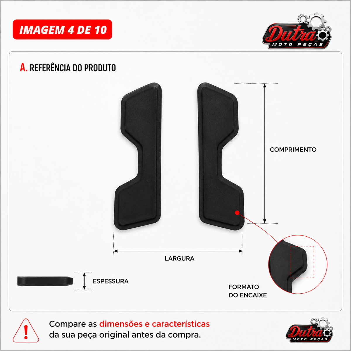 Borrachas Rabeta Bagageiro Bros 125 Bros 150 Bros 160 Xre 300 Xre 190