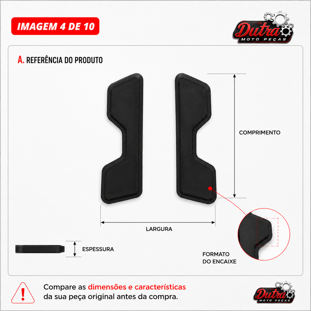 Borrachas Da Rabeta Moto Bagageiro Bros 125 150 160 Xre 300