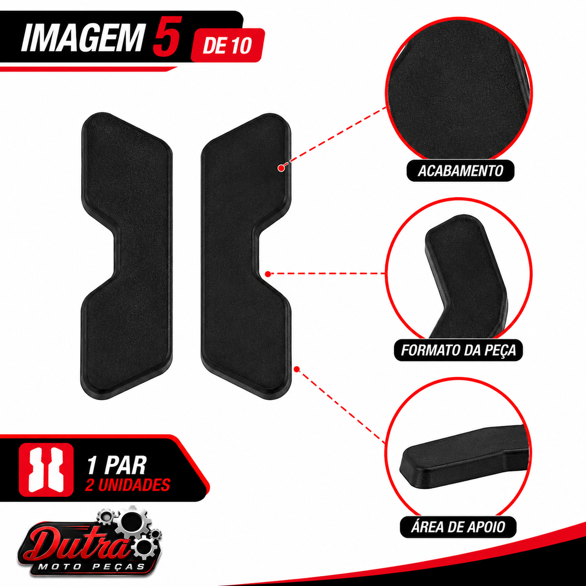 Borrachas Da Rabeta Moto Bagageiro Bros 125 150 160 Xre 300