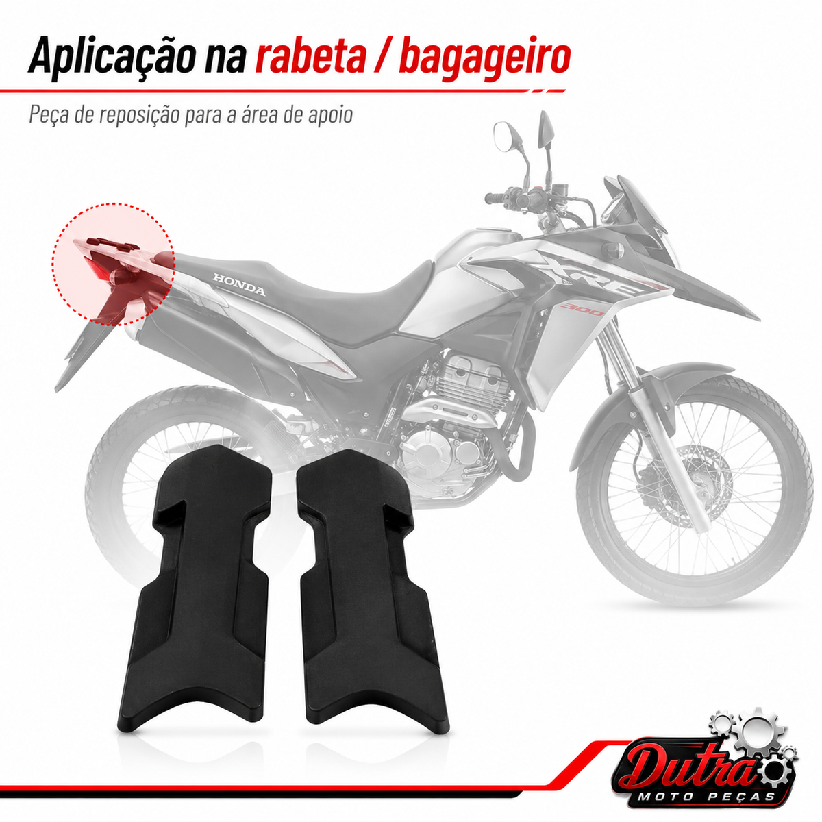 Borrachas Da Rabeta Moto Bagageiro Bros 125 150 160 Xre 300