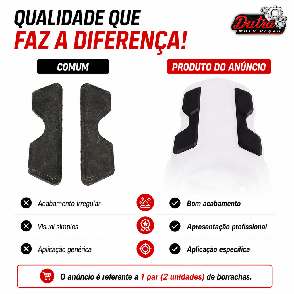 Borrachas Da Rabeta Moto Bagageiro Bros 125 150 160 Xre 300