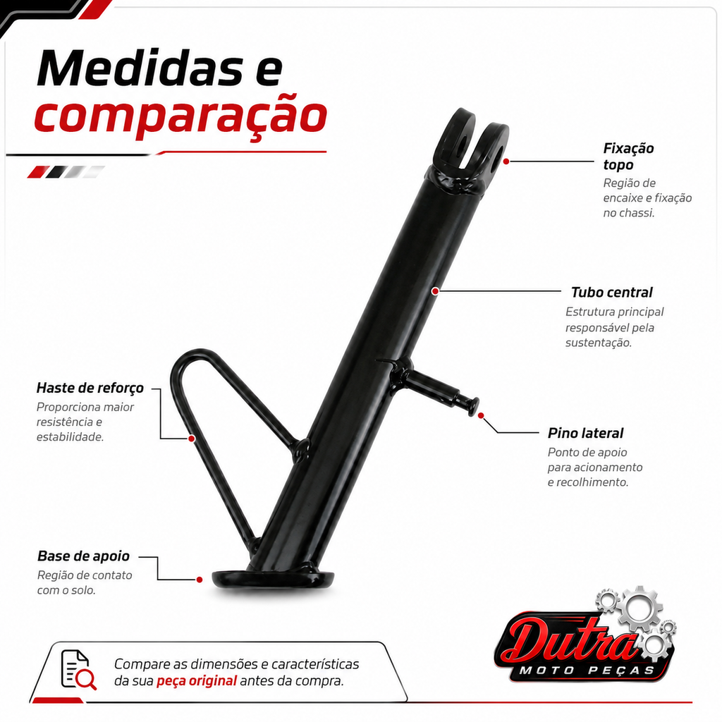 Cavalete Pezinho Descanso Apoio Lateral Cb 300 Cbx 250 Twister