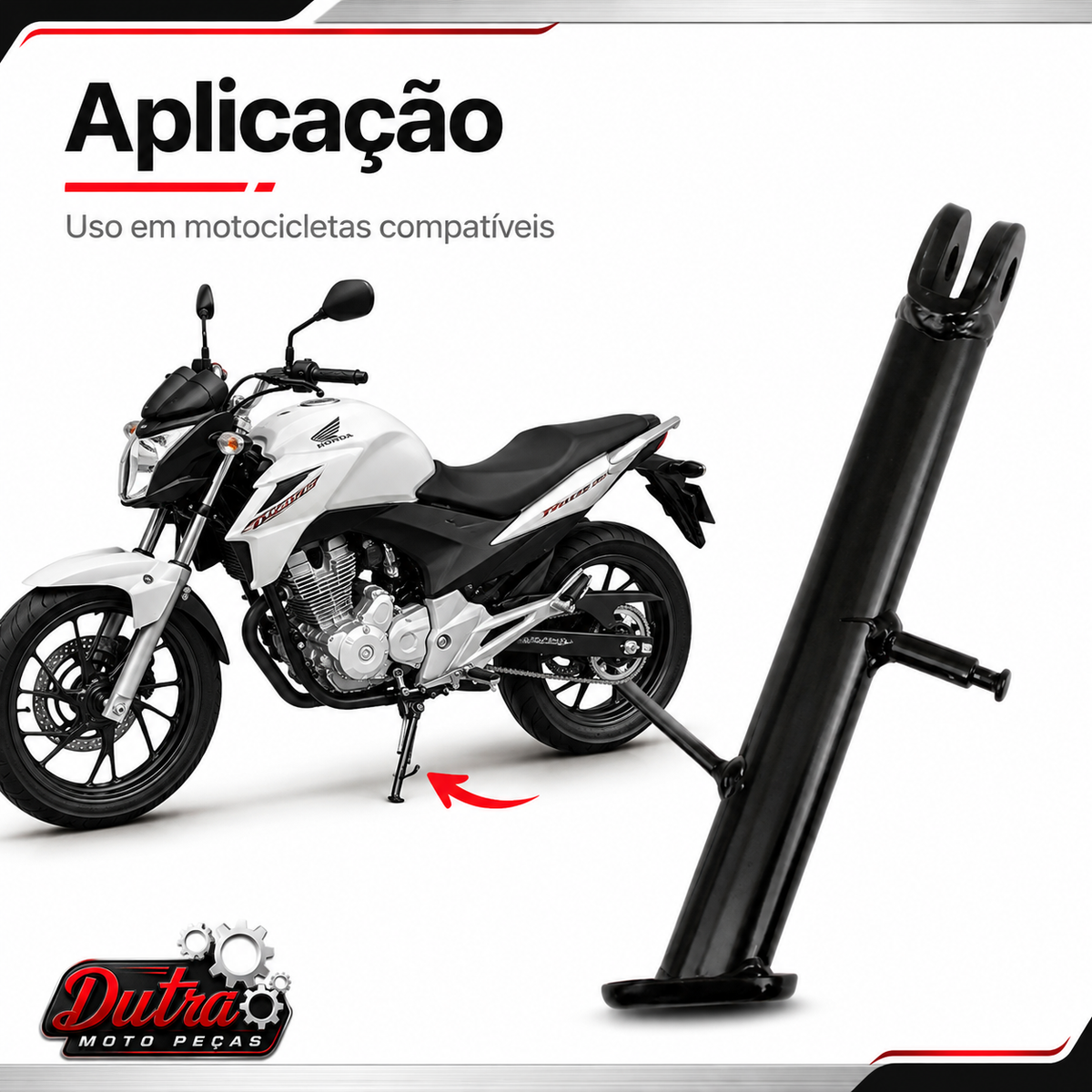 Cavalete Pezinho Descanso Apoio Lateral Cb 300 Cbx 250 Twister