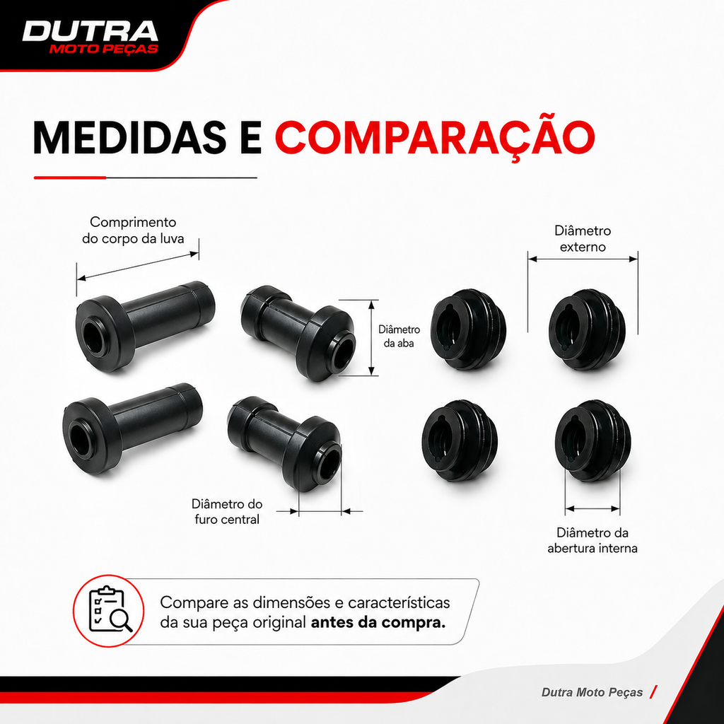 Kit Reparo Pinça Freio Inferior Universal Mod Honda CG Titan Fan Bros 125 150 160