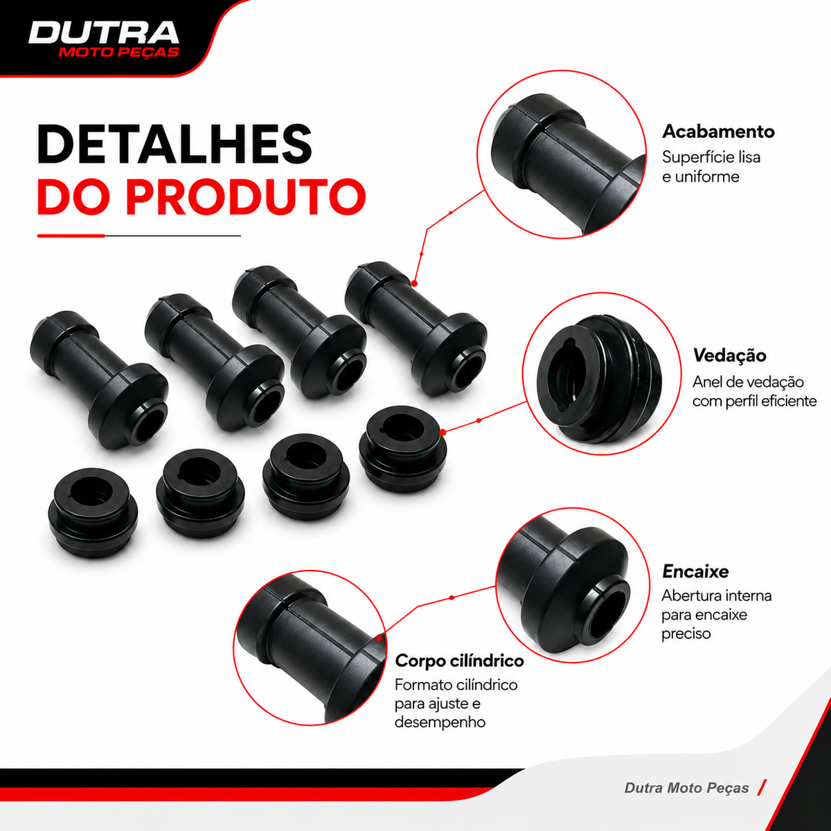 Kit Reparo Pinça Freio Inferior Universal Mod Honda CG Titan Fan Bros 125 150 160