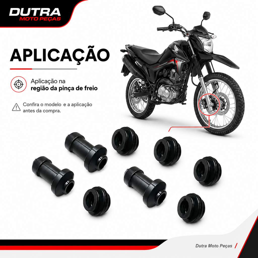 Kit Reparo Pinça Freio Inferior Universal Mod Honda CG Titan Fan Bros 125 150 160