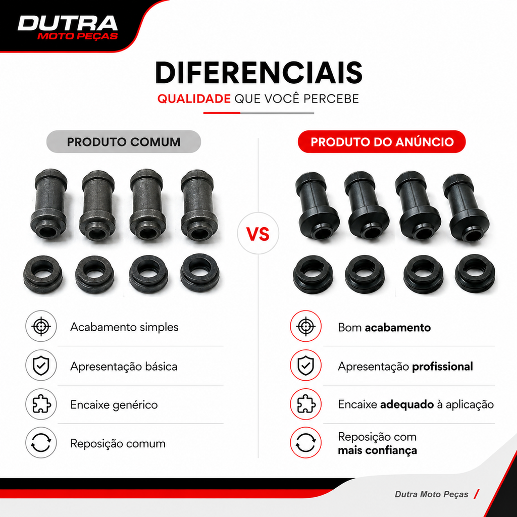 Kit Reparo Pinça Freio Inferior Universal Mod Honda CG Titan Fan Bros 125 150 160