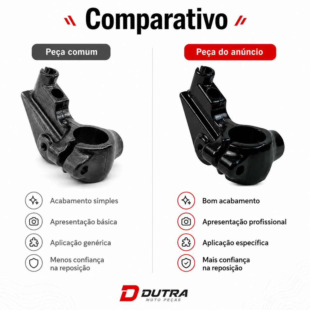 Manicoto Direito Titan KS/Fan 125/150/160 Start Sem Rosca