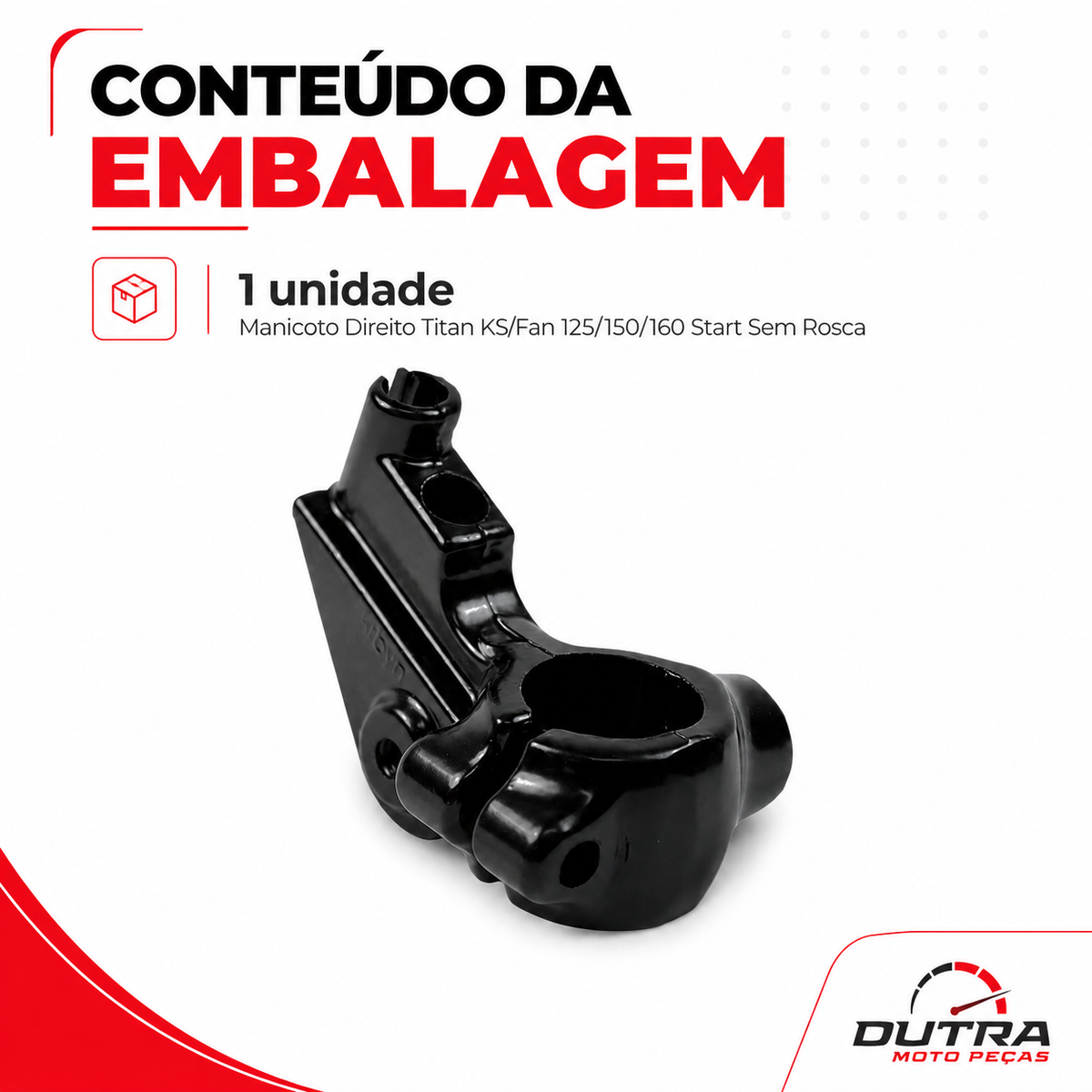 Manicoto Direito Titan KS/Fan 125/150/160 Start Sem Rosca