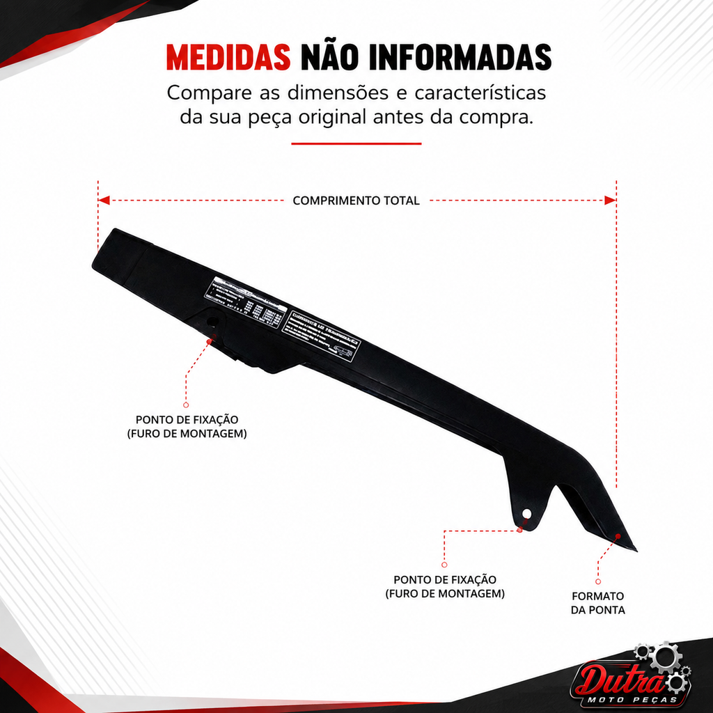 Capa Protetor Corrente Honda CG 125 1983 a 1999 Titan 125 2000 a 2004 Fan 125 2005 a 2008
