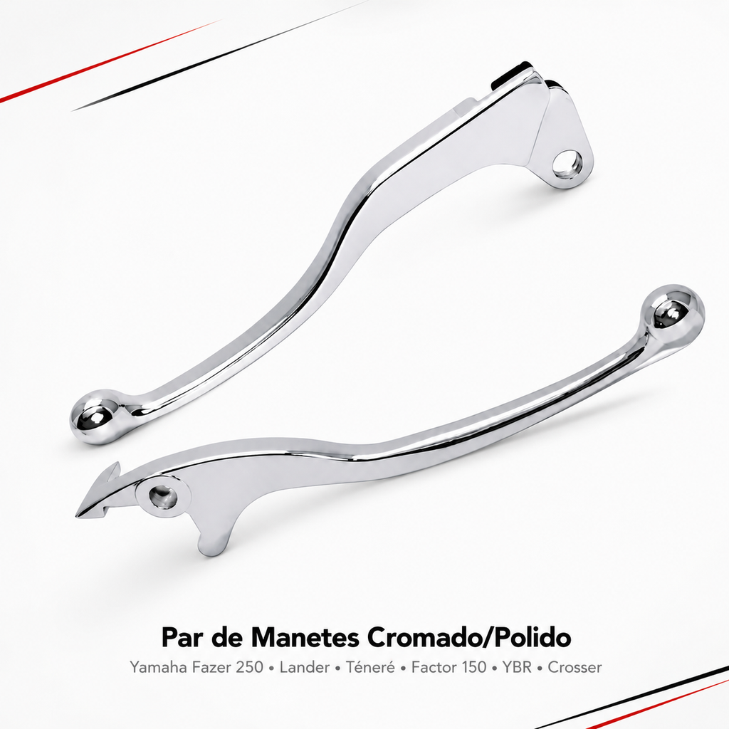 Par Manete freio Embreagem Xtz250 Tenere 250 Fazer 250 Lander 2009 em diant à Disco Polido
