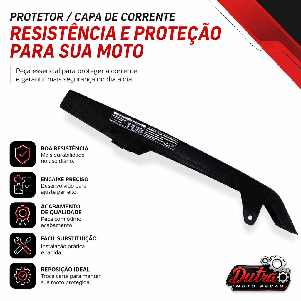 Capa Protetor Corrente Honda CG 125 1983 a 1999 Titan 125 2000 a 2004 Fan 125 2005 a 2008