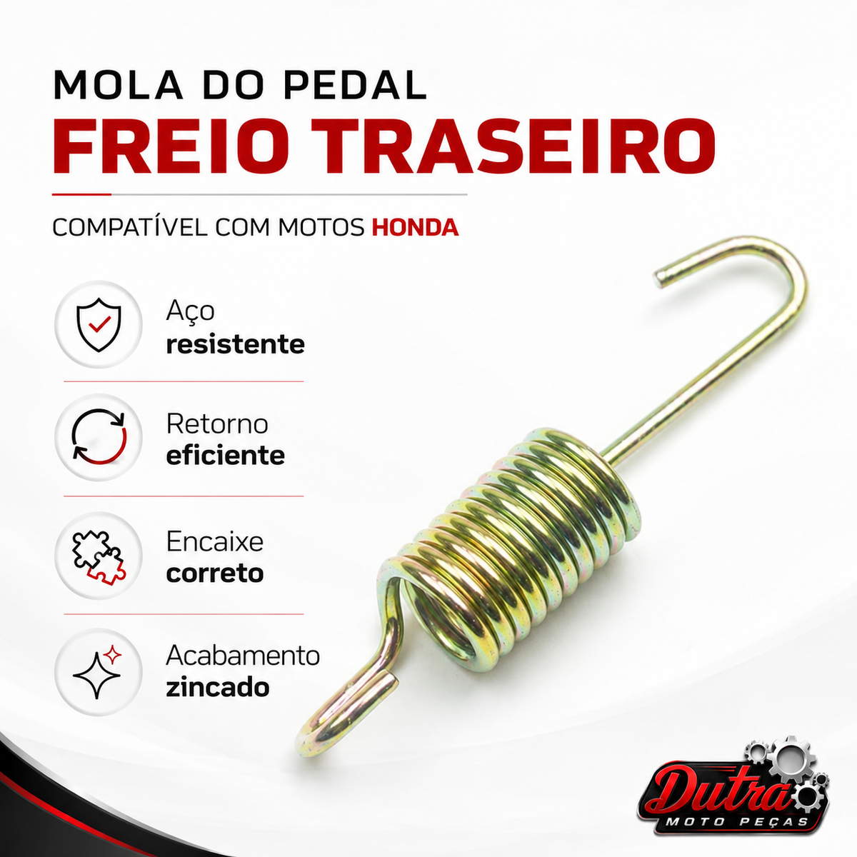 Mola Pedal Freio Traseiro Honda CG Titan Fan 125 150 Mix Flex Retorno
