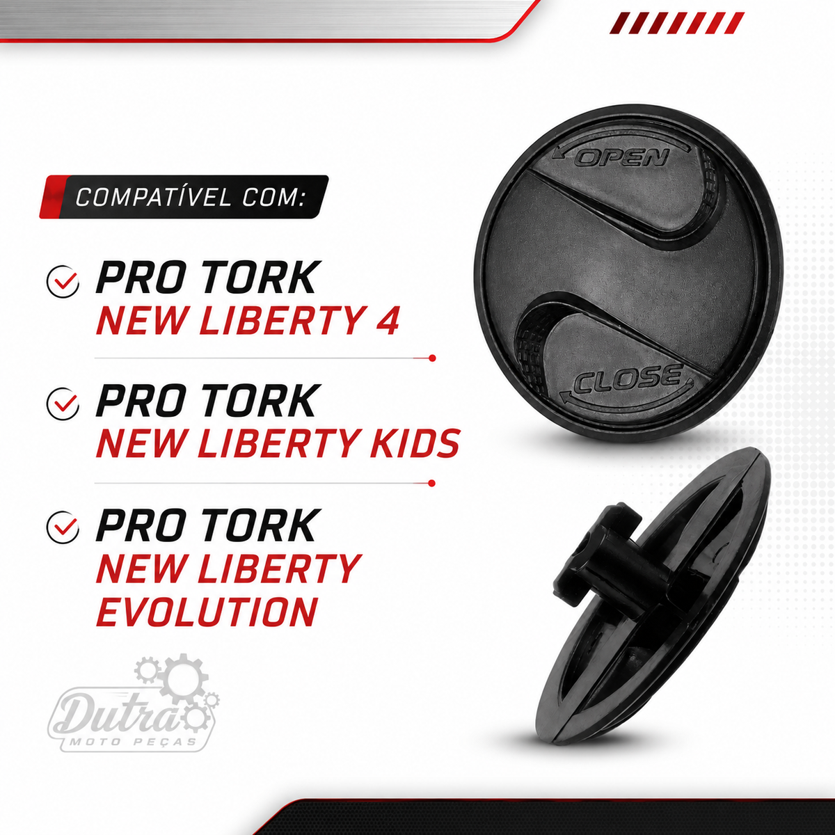 Par Botões Reparo Fixador Viseira Capacete Pro Tork New Liberty 4 R8 788 Evolution