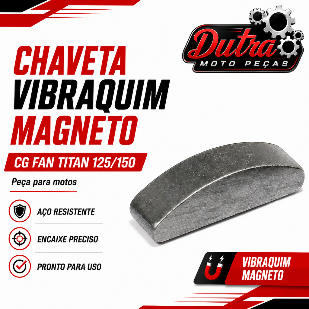 Chaveta Magneto Virabrequim Honda CG 125 150 Titan Fan Meia Lua Volante