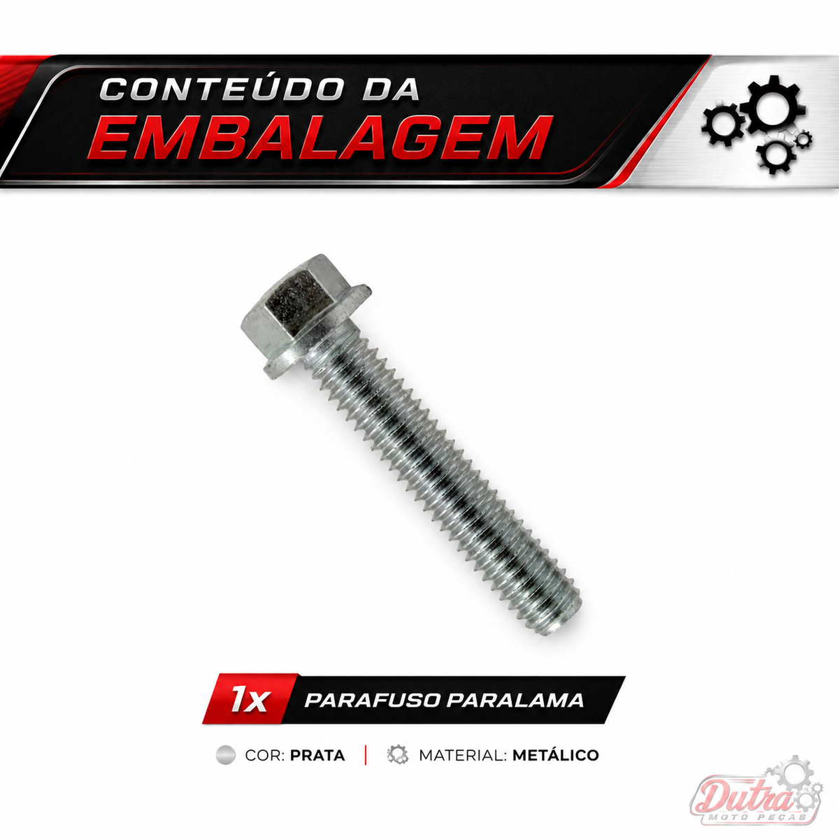 Parafuso Flange Paralama Dianteiro Honda CG Titan Fan Start 125 150 160 6x25 Chave 8mm