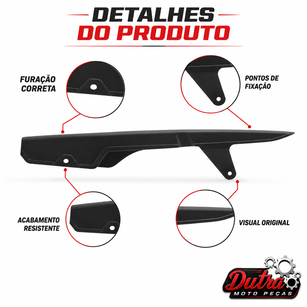 Protetor Capa Porta Corrente Transmissão Honda CG Titan Fan Start 125 150 160