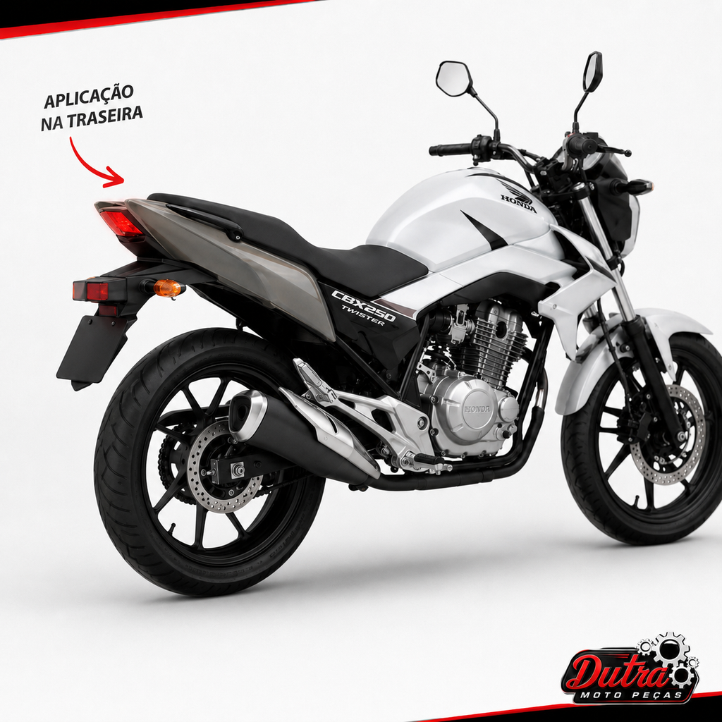Rabeta Traseira Completa Honda CBX 250 Twister 2001 a 2008 Carenagem Sem Pintura