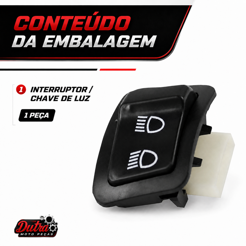 Interruptor Botão Luz Farol Alto Baixo Honda Biz 100 Biz 125 Chave Comando