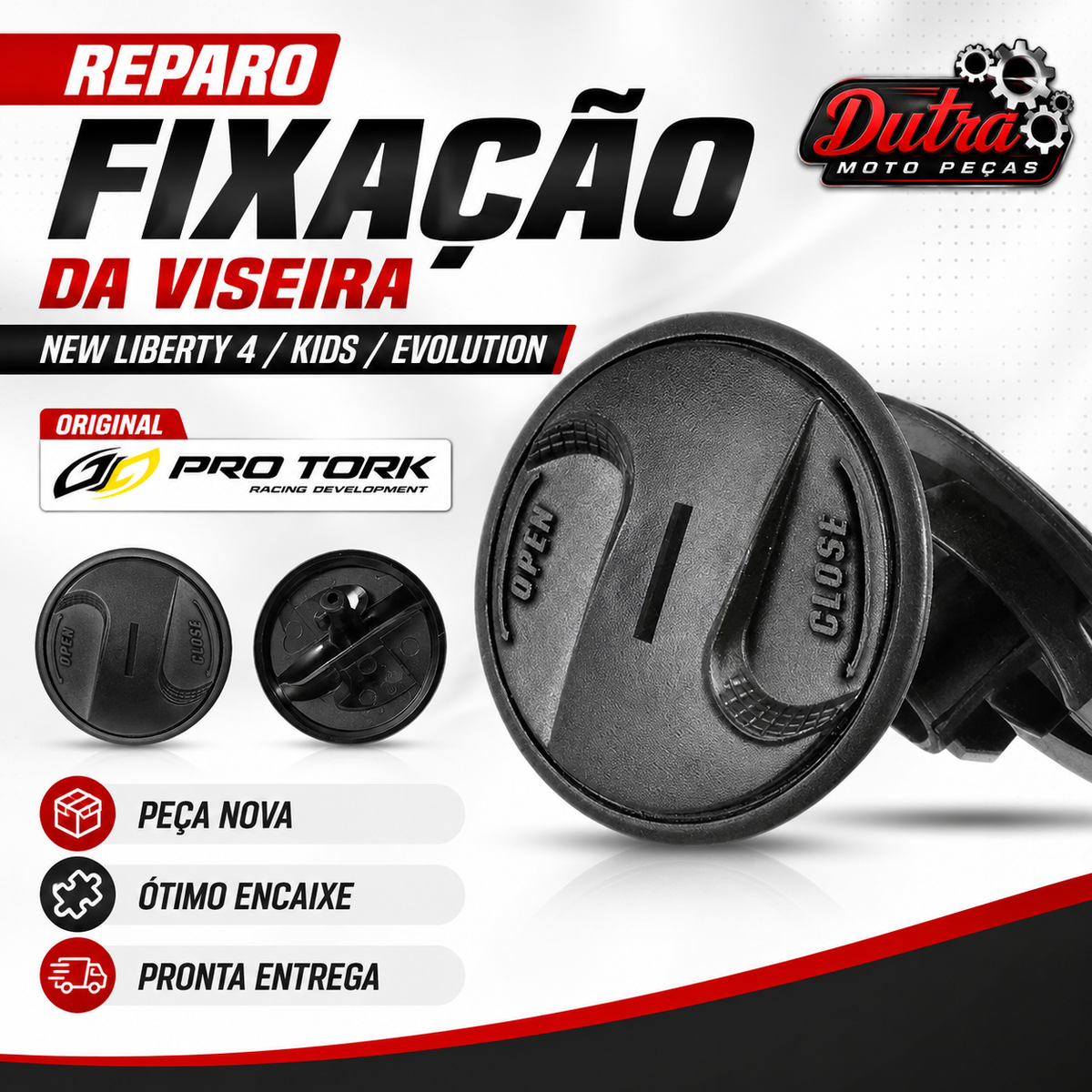 Reparo Fixação da Viseira New Liberty 4 / Kids / Evolution Original - Pro Tork