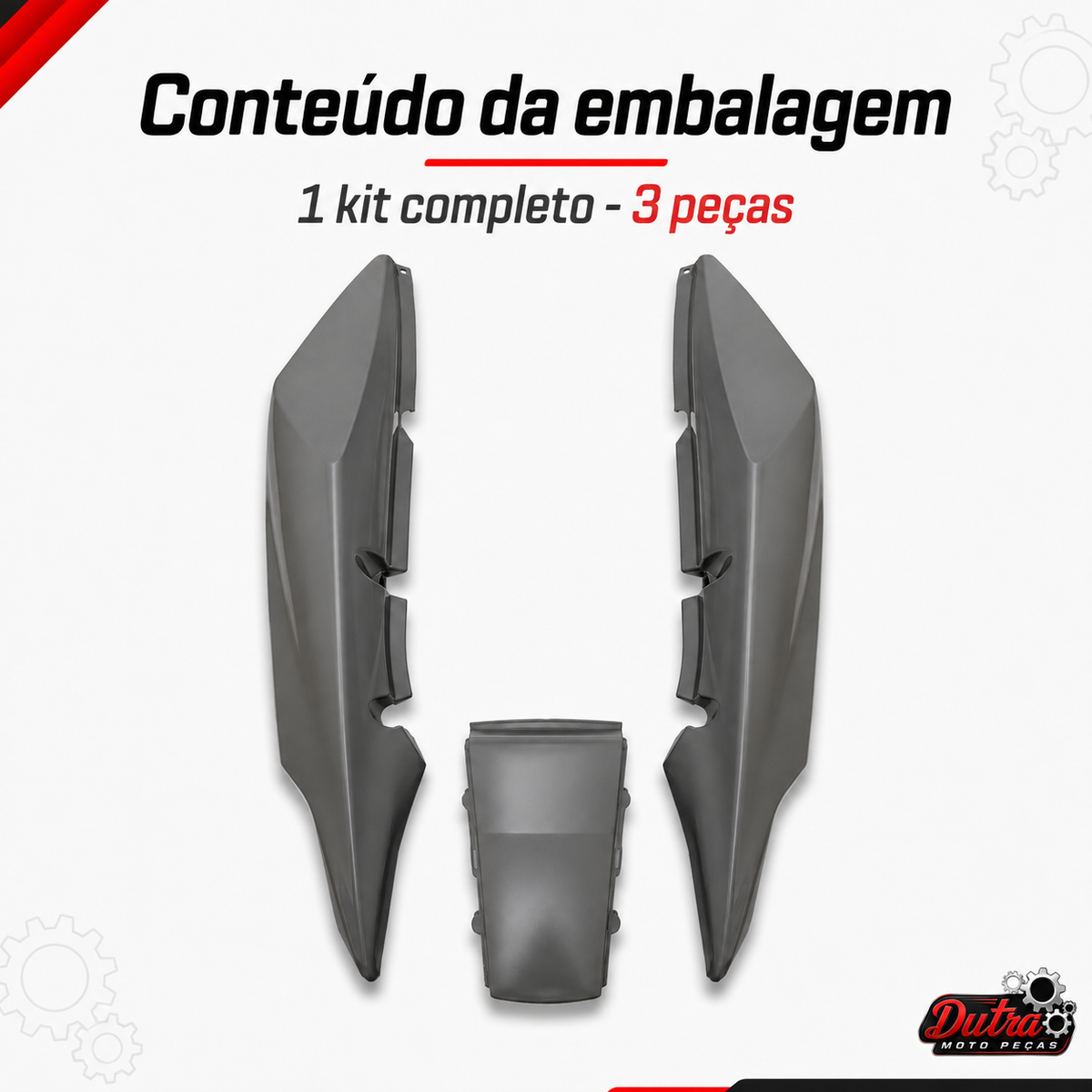 Rabeta Traseira Completa Honda CBX 250 Twister 2001 a 2008 Carenagem Sem Pintura