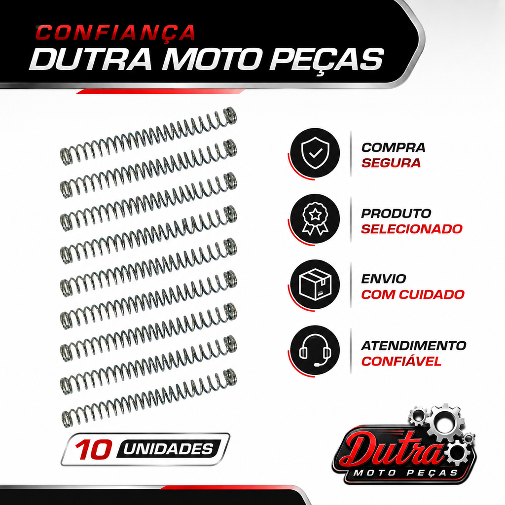 Kit 10 Molas Varão Vareta De Freio Universal Para Moto Modelo Original