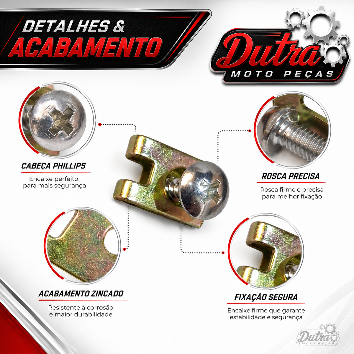 10x Parafuso + Presilhas Carenagem Honda Titan 150 09/15.