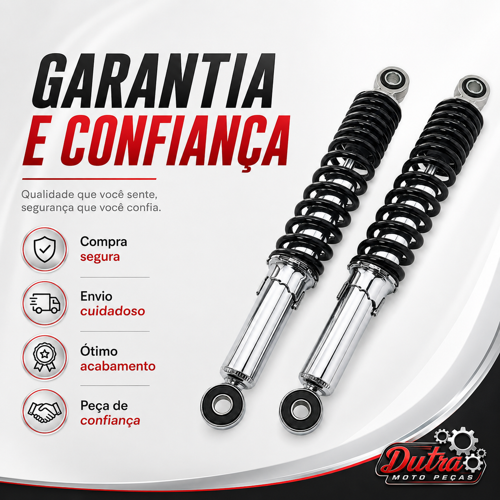 Par Amortecedor Traseiro Honda Biz 125 Biz 110i Pop 110i Padrão Modelo Original