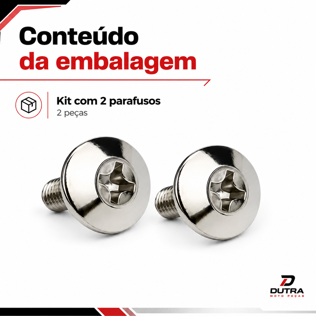 Kit 2 Parafusos Tampa Lateral Honda CG 125 Titan Fan 125 CG 150 Titan Twister