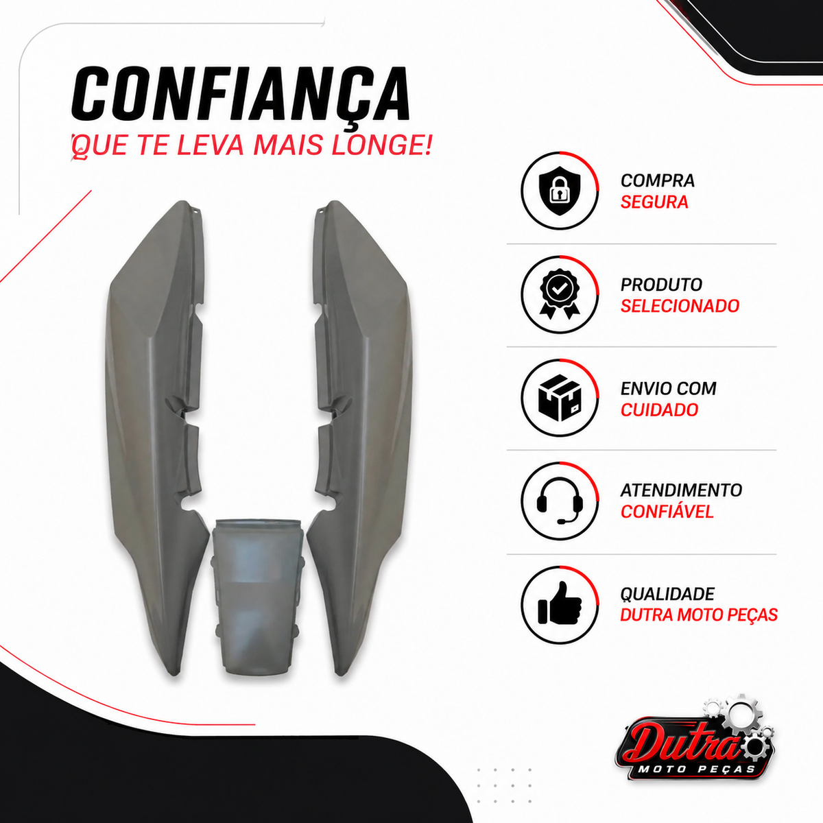 Rabeta Traseira Completa Honda CBX 250 Twister 2001 a 2008 Carenagem Sem Pintura