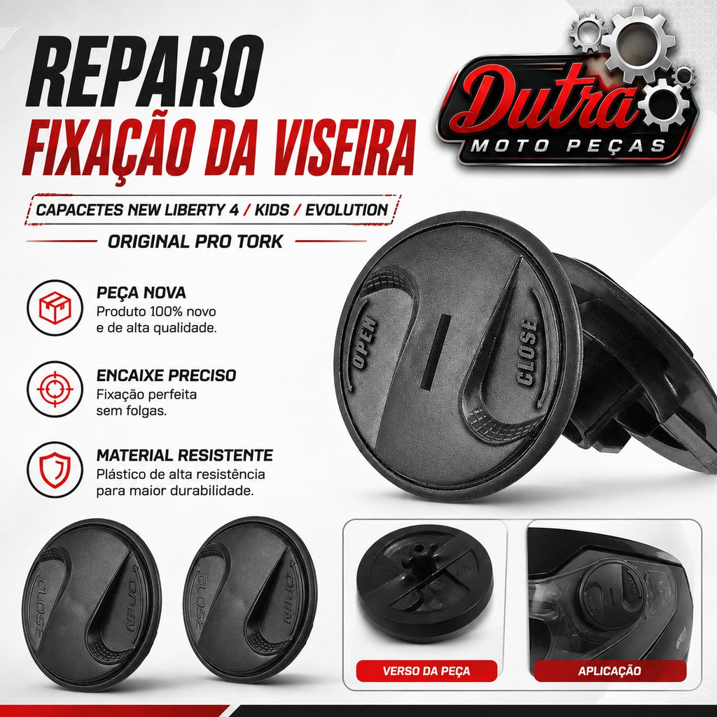 Reparo Fixação da Viseira New Liberty 4 / Kids / Evolution Original - Pro Tork