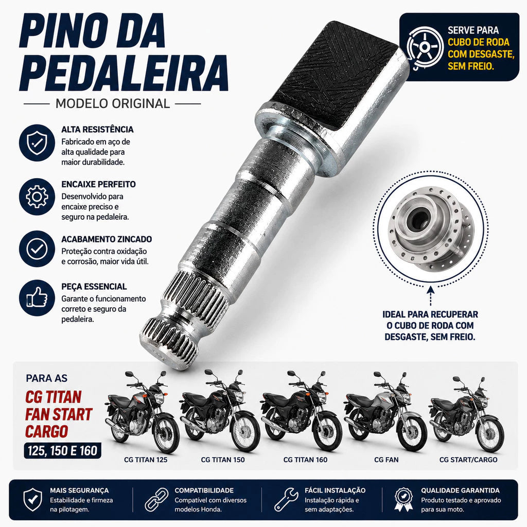 Eixo Excêntrico Freio Traseiro Honda Twister CB300 CBX 200 NX350 Abre Patim