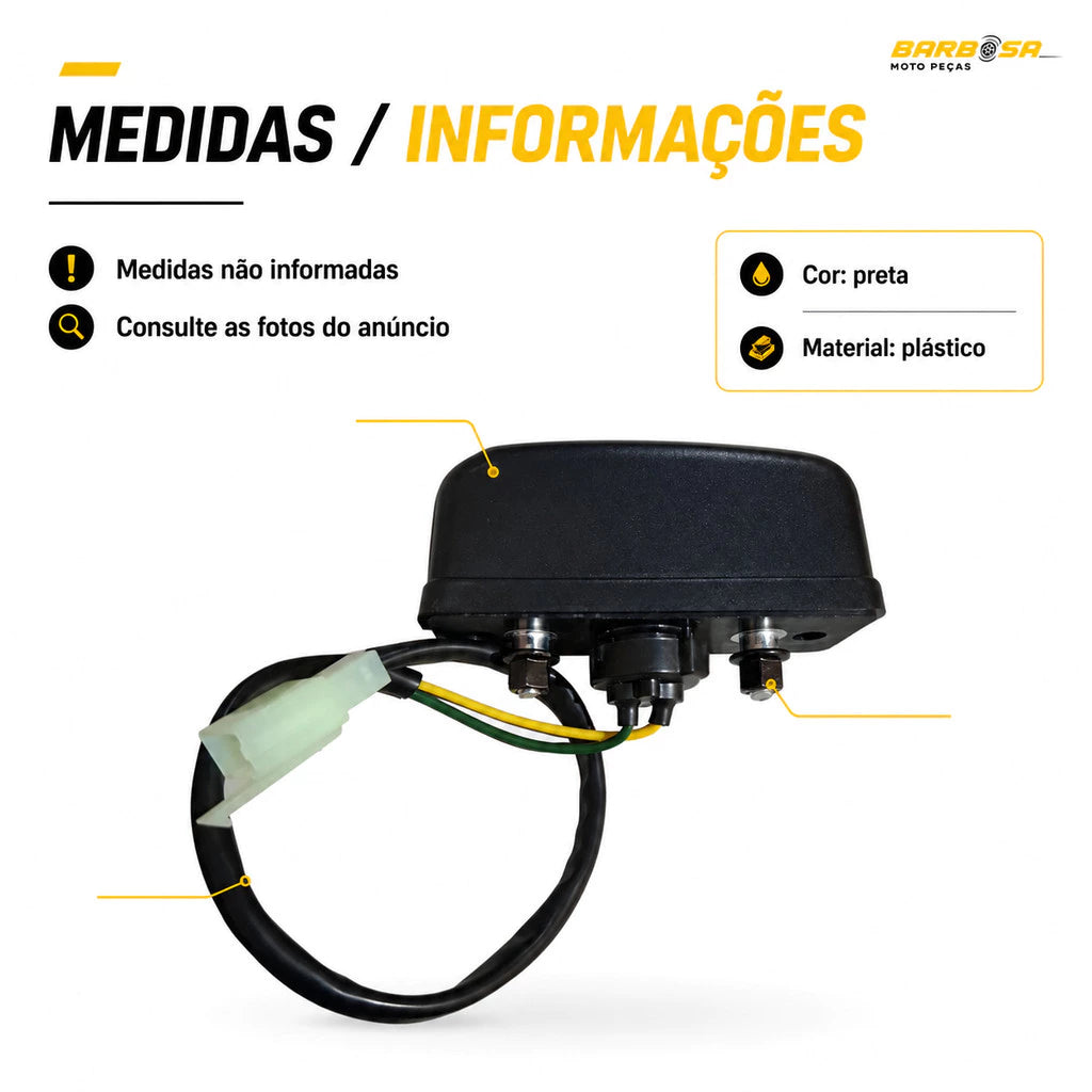 Lanterna Placa Nxr Bros 150 Bros 160 Xre 190 Com Lâmpada e Soquete